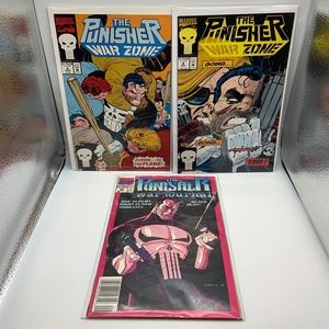 Vintage Marvel Comics 1990s The Punisher Comics 4,9,34 Comic Books-Set of 3
